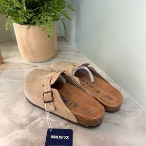 Birkenstock Boston Taupe Clogs